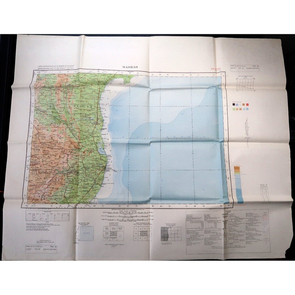 Madras Map 1958 - Eighth Edition